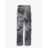 Stone Island Mens Grey Dissolve Camouflage-pattern Shell Trousers