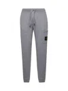 Stone Island Men Grey Organic Cotton Fleece Joggers
