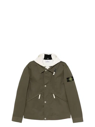 STONE ISLAND MEN'S HOODED COTTON JACKET