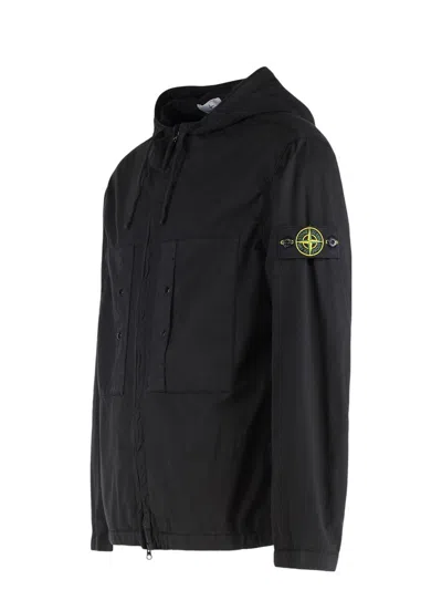 STONE ISLAND MEN'S HOODED COTTON JACKET