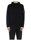 Stone Island Short Parka With Elastic Hem And Hood