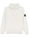Stone Island Brushed Organic Cotton Fleece Hoodie Clothing In White