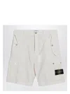 Stone Island Comfort Fit Cargo Bermuda Shorts With Elasticated Waistband