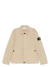 Stone Island Compass-badge Jacket In Brown