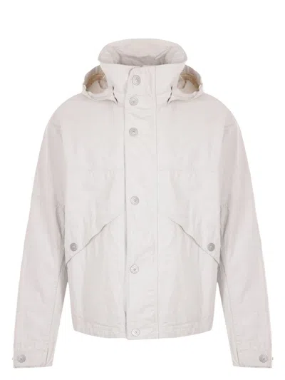 STONE ISLAND MEN'S JACKET WITH BUTTONS AND HOOD