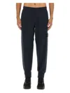 Stone Island Elastic Waistband Regular Fit Ribbed Cuffs Side Pockets In Blue