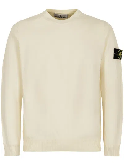 Stone Island Men's Knit Sweater With Ribbed Hem In Multi