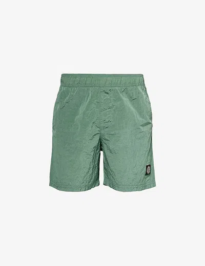 Stone Island Beach Shorts Green Polyamide In Vert