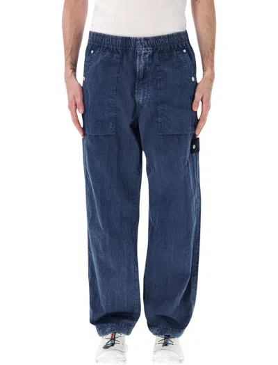 Stone Island Trousers In Blue
