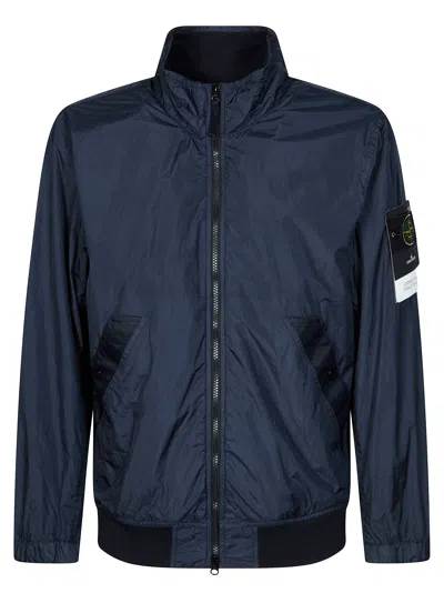 Stone Island Men's Lightweight Utility Jacket In Blue