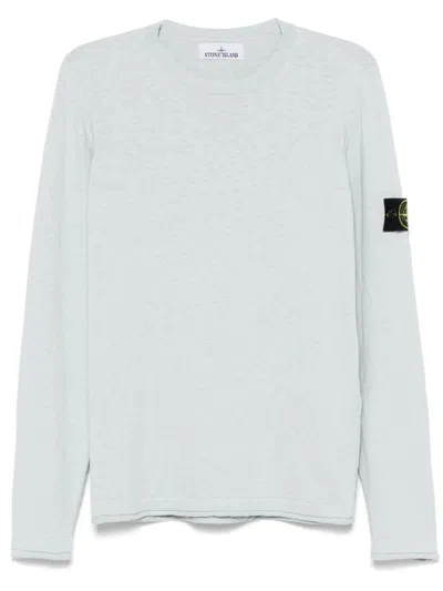 Stone Island Men Logo Cotton Crewneck Sweater In Multicolor