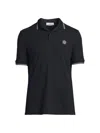 Stone Island Mens Black Brand-patch Regular-fit Stretch-cotton Polo Shirt Xl In Blue