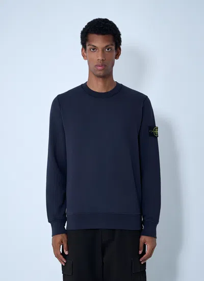 Stone Island Men Logo Patch Sweater In Blue