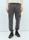 Stone Island Compass-motif Cargo Trousers In Gray