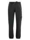Stone Island Logo Print Sweatpants In Grey