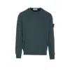 Stone Island Mens Juniper Brand-patch Crewneck Cotton-jersey Sweatshirt In Green