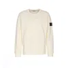 Stone Island Logo Cotton Sweatshirt In Neutral