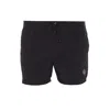 Stone Island Slim Fit Swim Trunks With Compass Patch In Black