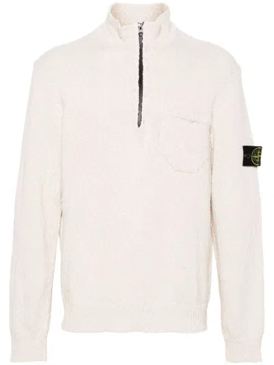 Stone Island 6100068 Half-zip Sweatshirt In Neutral
