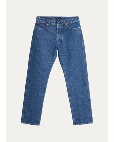 Stone Island Men's Medium-blue Denim Straight-leg Jeans