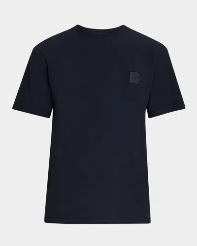 Stone Island Men's Mercerized Cotton Ghost T-shirt In Blue