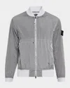 Stone Island Nylon Metal Bomber Jacket In Pearl Grey
