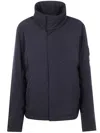 Stone Island Padded Jacket With Anti-drip And Zipped Pockets In Black