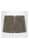Stone Island Compass Patch Swim Shorts In Green
