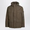 Stone Island Multi-pocket Hooded Jacket For Men In Green