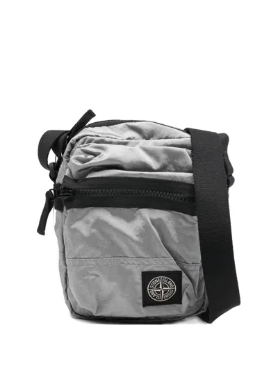 Stone Island Men's Mini Front Bellows Pocket Backpack With Adjustable Strap In Gray