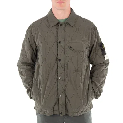 Stone Island Men's Musk Fili Nylon Cotton Jacket In Green
