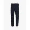 Stone Island Mens Navy Blue Brand-patch Tapered-leg Mid-rise Stretch-cotton Trousers