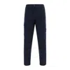 Stone Island Cargo Cotton Trousers Multiple Pockets In Blue