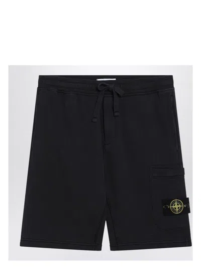 STONE ISLAND MEN'S NAVY COTTON BERMUDA SHORTS
