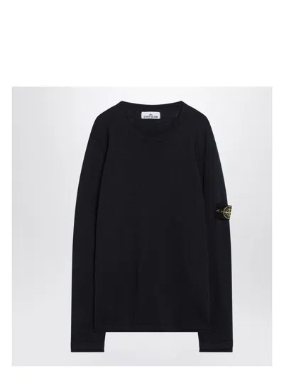 STONE ISLAND MEN'S NAVY COTTON-BLEND T-SHIRT