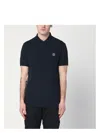 Stone Island Men's Navy Cotton Polo Shirt With Logo Patch
