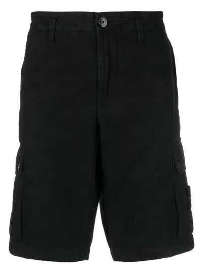 STONE ISLAND MEN'S OLD EFFECT COTTON CARGO BERMUDA SHORTS