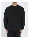 Stone Island Lightweight Wool Crew Neck Pullover In Black