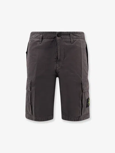 Stone Island Men Organic Cotton Cargo Shorts