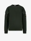 Stone Island Logo Patch Pullover Sweatshirt