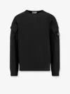 Stone Island Men Grey Cotton Crewneck Sweatshirt In Green