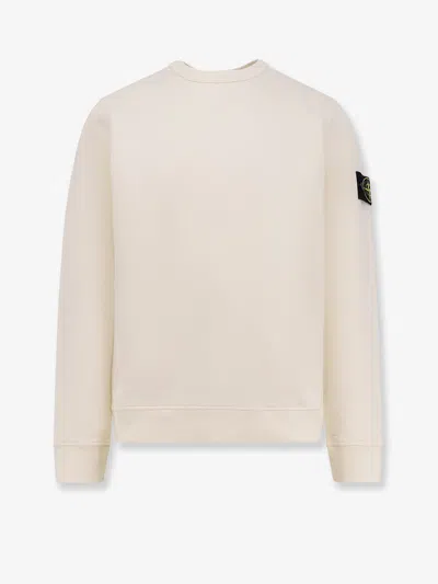 Stone Island Compass Patch Crewneck Sweatshirt In Neutral
