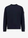 Stone Island Lightweight Wool Crew Neck Sweater With Raglan Sleeves In Black