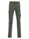 Stone Island Miliytary Green Compass-patch Cargo Trousers In Musk