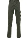 Stone Island Miliytary Green Compass-patch Cargo Trousers In Musk