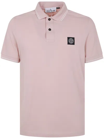 Stone Island Men Polo Slim Fit Short Sleeves In Multicolor