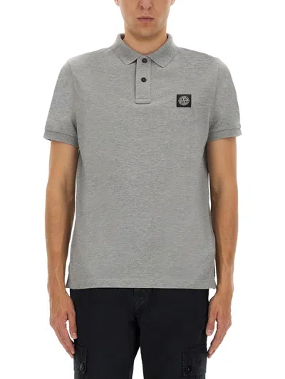 Stone Island Men Polo With Logo Patch