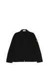 Stone Island Black Jacket With Classic Collar