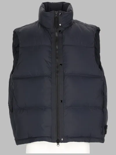 Stone Island Men's Quilted Puffer Vest In Blue