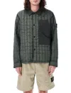 STONE ISLAND MEN'S QUILTED SHIRT-JACKET IN MUSK BY STONE ISLAND